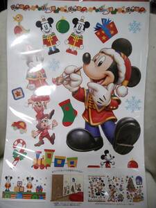 【即決】TDL ディズニー　30周年　クリスマス　ウォールステッカー　2013年　ミッキー　ミニー　定価1500円