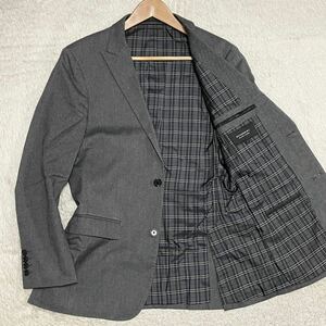 【美品】BURBERRY BLACK LABAL バーバリーブラックレーベル テーラードジャケット グレー ノバチェック ピークドラペル Mサイズ 秋冬 3504