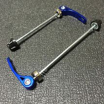 ☆ 新品!! 自転車 QR クイックリリース 前後セット ブルー ☆_画像4