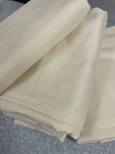 生地 布 長さ3m×3枚 布地 厚手 ツイル 綿かす残し きなり ダブル幅 大きな布