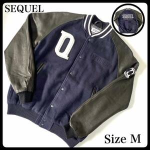 【山下智久着用　カシミヤ混】sequel シークエル　スタジャン　カシミヤ　ジャケット　牛革　レザー　本革　fragment design コラボ　別注