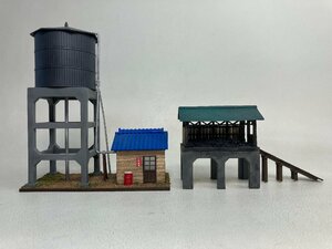 HO 「給水塔 + 給炭台」 ストラクチャー ジオラマ キットモデル 素人組立 完成品 鉄道模型 検索:エムズコレクション octy23-53