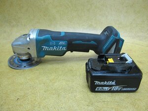 マキタ makita 100mm 充電式 ディスクグラインダ GA408D 18V 6.0Ah バッテリー付 動作品 サンダー ディスクサンダー ベビーサンダー 22年製