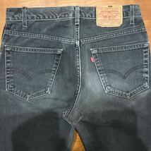 80's USA製★Levis リーバイス★517 ブラック デニム 黒 ダメージ有り 雰囲気抜群◎検 80's 90's ビンテージ 501 505 66 赤耳 内股シングル_画像8