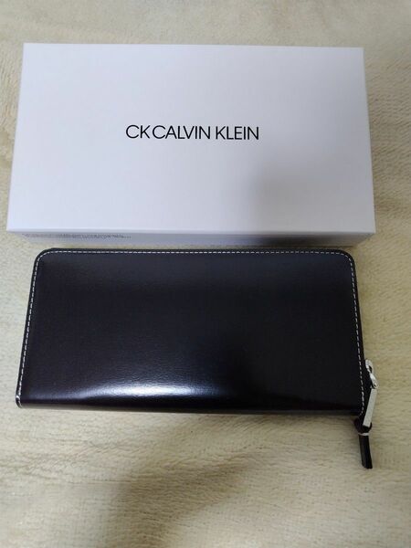 新品　CKカルバンクライン メンズ　長財布　黒