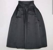  Christian Dior クリスチャン ディオール シルク 100％ タック スカート 36 ブラック フランス製_画像3