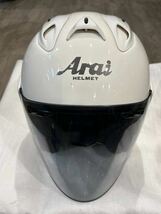  Arai アライ SZ-RAM3 ホワイト ジェットヘルメット Mサイズ_画像1