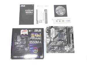 01 16-581465-08 [Y] (13) ASUS PRIME B550M-A マザーボード マニュアル付き パソコン PC コンピュータ パーツ 札16
