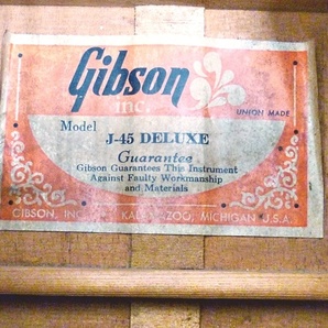20 104-581488-09 [S] Gibson ギブソン J-45 DELUXE デラックス アコースティックギター アコギ 他 ハードケース付属 弦楽器 器材 長104の画像6