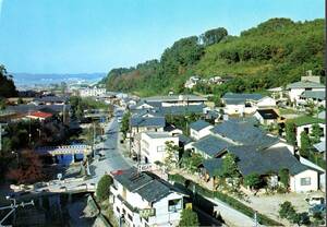 絵葉書　山陰の旅情　玉造温泉　町並旅館建物看板等　島根県松江市観光名所風景絵はがき　