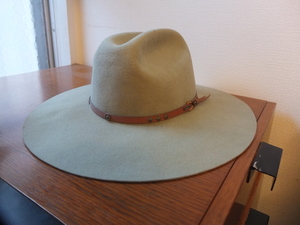 EDDY Bros. RIMROCK 100%WOOL COWBOY Hat size7 1/4 (58cm) USA製 エディブロス テンガロンハット カウボーイハット ウールハット 鍔広帽子
