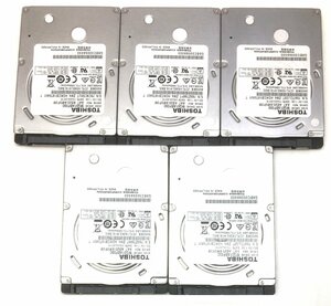 【中古】 TOSHIBA (東芝) MQ01ABF050 HDD 500GB SATA 2.5インチ 7mm 動作確認済　ハードディスク 5台セット