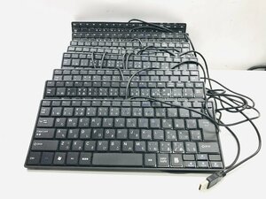 中古動作品　8個セット　サンワサプライ　USBスリムキーボード（ブラック） SKB-SL18BK