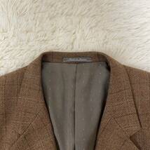 超希少2XL位！ スタンリーブラッカー ゼニア【至高のカシミヤ混】Stanleyblacker Zegna テーラージャケット 2B 総裏 ヘリンボーン ブラウン_画像5