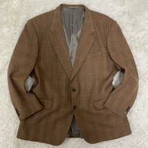 超希少2XL位！ スタンリーブラッカー ゼニア【至高のカシミヤ混】Stanleyblacker Zegna テーラージャケット 2B 総裏 ヘリンボーン ブラウン_画像2