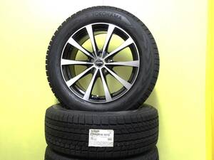 S3686 新品 国産 4本 235/60R18 ヨコハマ アイスガード SUV G075 LE03 7.5J +38 ブラックP アウトランダー エクストレイル CX-60 在庫処分