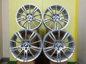 H2227 中古 4本 BMW 3シリーズ 純正 18 x 8J +34 & 8.5J +37 5H 120 シルバー Mスポーツ F30 F31 F34