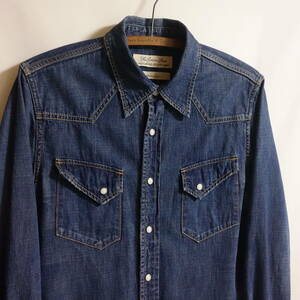 【定番 REMI RELIEF レミレリーフ デニム ウエスタン シャツ M】近年モデル USED加工 Denim Western Shirts