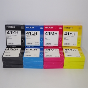 RICOH リコー純正 SGカートリッジ Lサイズ インク　4色4セット（GC41MH・GC41CH・GC41KH・GC41YH）　SG7100　SG7200　9