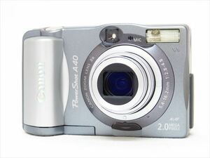 ◆◇Canon キャノン PowerShot A40 200万画素 コンパクトデジタルカメラ CFカード(128MB)付 撮影確認済 単3電池使用◇◆