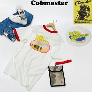 未使用品 /L/ Cobmaster レッド パックトゥザレジャー リンガー半袖Tシャツ アウトドアキャンプ カジュアルメンズレディース コブマスター