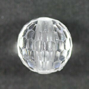 プラビーズ アクリルビーズ ミラーボールカット 8mm 透明クリスタル 20グラム入り NO.1025