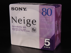 未開封品 SONY 80 Neige Mini Disc 5pack Recordable MD 録音用ミニディスク 80分 日本製 ソニー株式会社 5MDW80NED