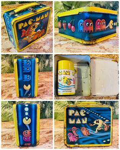 70' vintage PAC-MAN LUNCH BOX ALADDIN ◆ビンテージパックマン◇ランチボックスアラジン当時◆昭和レトロ◇レアブリキ◇◆ATARI