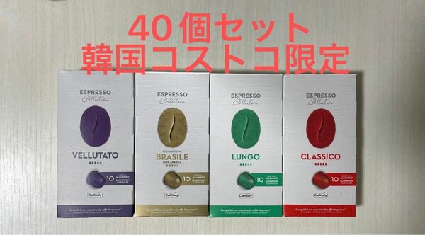 韓国　Caffitaly コピタリ カプセルコーヒー　40個入り ネスプレッソ互換 4種