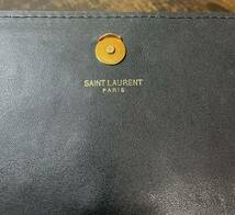 業者様ぜひ【中剥がれ】【傷あり】【希少】 SAINT LAURENT サンローラン YSL チェーンウォレット ショルダーバッグ 財布 _画像5