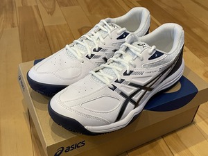 新品 ASICS COURT SLIDE 2 27.0cm ホワイト/ガンメタ テニスシューズ クレー/オムニ