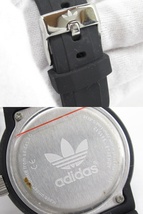 s60487-ap [送料950円]中古◇adidas アディダス クオーツ 電池式 アナログ ADH-3048 腕時計 ブラック シルバー [156-231103]_画像4