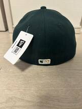 送料無料 7 3/8 newera athletics LP 59FIFTY Gray Under Visor サイドパッチ ニューエラ アスレチックス グリーン キャップ new era cap_画像4