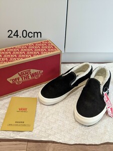 新品 US企画 VANS SLIP ON スエード 未使用 バンズ スリッポン 24cm スニーカー