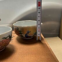 九谷焼 湯のみ 5客 花鳥 食器 新品未使用_画像4