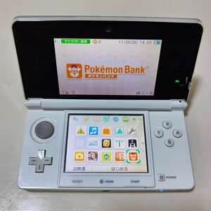 3DS SDカード 8GB ポケモンバンク ポケムーバー有 中古品 動作確認済み アイスホワイト バッテリーOK 