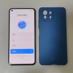 Xiaomi Mi 11 lite 5G SIMフリー トリュフブラック RAM:6GB/ROM:128GB 動作確認済み 状態写真参照 グローバルROM ケース付属