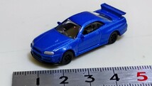 送料120円〜 京商 1:100 　日産ミニカー　スカイラインGT-R(R34)　ブルーメタリック　1/100 　55436524_画像6