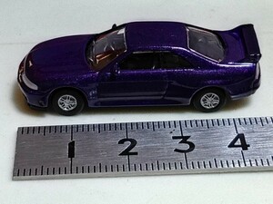 送料120円〜 京商 1:100 　日産ミニカー　スカイラインGT-R (BCNR33) パープル　1/100 　13224951