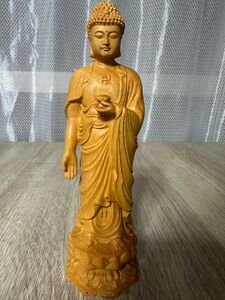 職人手作り 阿弥陀如来 彫刻工芸品 招財開運　仏像 仏教工芸品　 仏像 置物