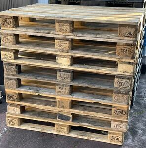 ユーロパレット 8枚セット　木製パレット DIY 京都市から