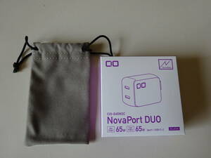 ★CIO NovaPort DUO 65W PD 充電器 GaN(窒化ガリウム) 小型 USB type-c(タイプC) 2ポート 急速充電 オマケのポーチ付