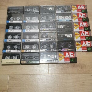 O カセットテープ 29本セット TDK SA 42分 46分 60分 SA-X 46 AR 50 AXIA GT-Ⅰx 60 PS-Ⅱs 50 GT-Ⅰx 46 TDK AE-10F CDing-Ⅱ 54 SF46