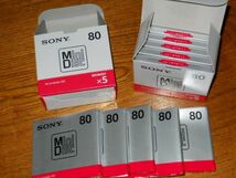 (57) MD ミニディスク 未開封・未使用 SONY 80 MDW80T 10枚 5枚入り箱2つ付き_画像4