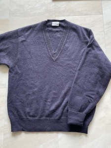 個人出品　美品　ダンヒル　カシミア　セーター　紫　XL