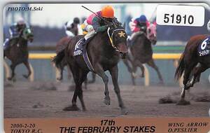 51910*17 times feblali stay ks victory horse Wing Arrow horse racing telephone card *