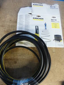 ♪KARCHER ケルヒャー 延長高圧ホース 10m ネジタイプ XH10 高圧洗浄機 アクセサリー パーツ 部品　※ジャンク品　■１００