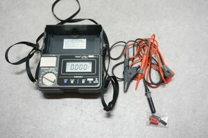 [SK] [T167460] HIOKI 日置 IR 4051 デジタル絶縁抵抗計 INSULATION TESTER 測定ケーブル付き