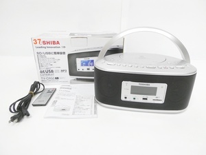 02 65-583107-28 [Y] TOSHIBA 東芝 TY-CR50 SD USB CD ラジオ 2013年製 説明書 箱付き 旭65