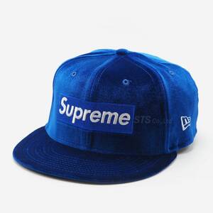 Supreme - Velour Box Logo New Era　紺7. 1/2　シュプリーム - ベロア ボックス ロゴ ニュー エラ　2022FW